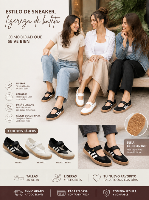 Baleta Adidas Samba Marron Dama